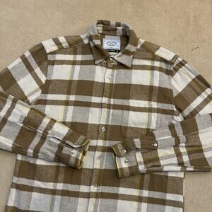 Portuguese Flannel Heavyweight Overshirt Plaid Button Up Shirt Medium